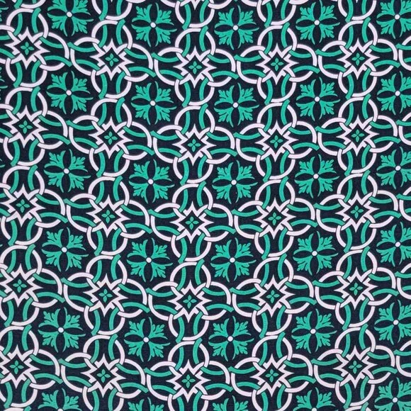 J. Crew Cutaway Back Green Navy Silk Swoop Dress in Latticework Medallion - 0 - Picture 2 of 12